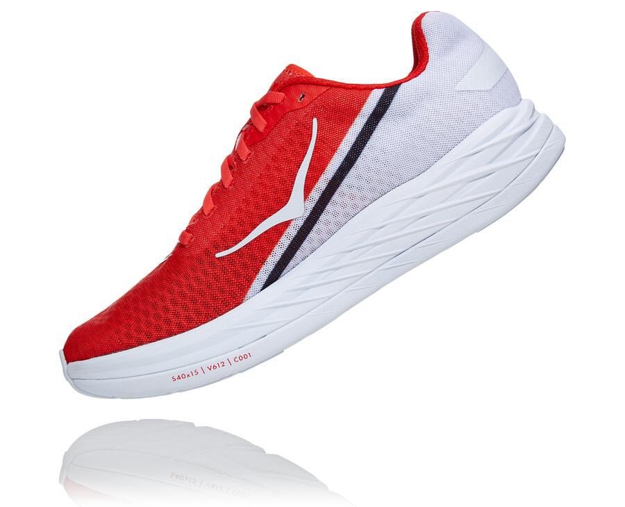 Hoka One One Running Shoes Mens Red/White - Rocket X - 81294FLRZ